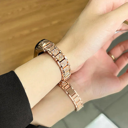 Bracelet en métal diamant pour Xiaomi Mi Band 3-8