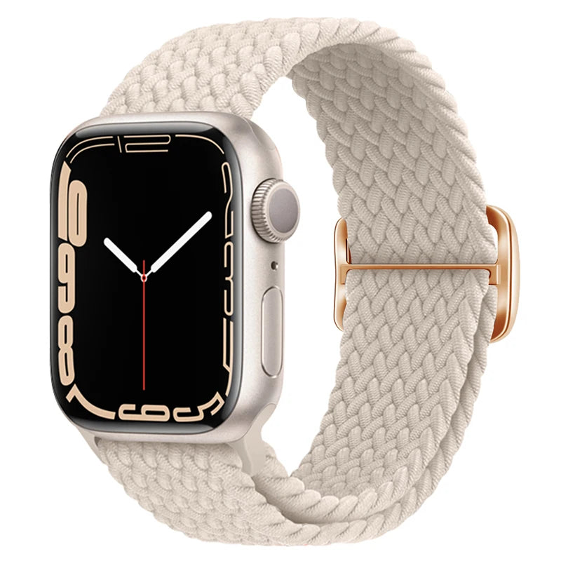 Braided Solo Loop Elastic Band for Apple Watch | Fits All Series & Sizes (38mm-49mm)