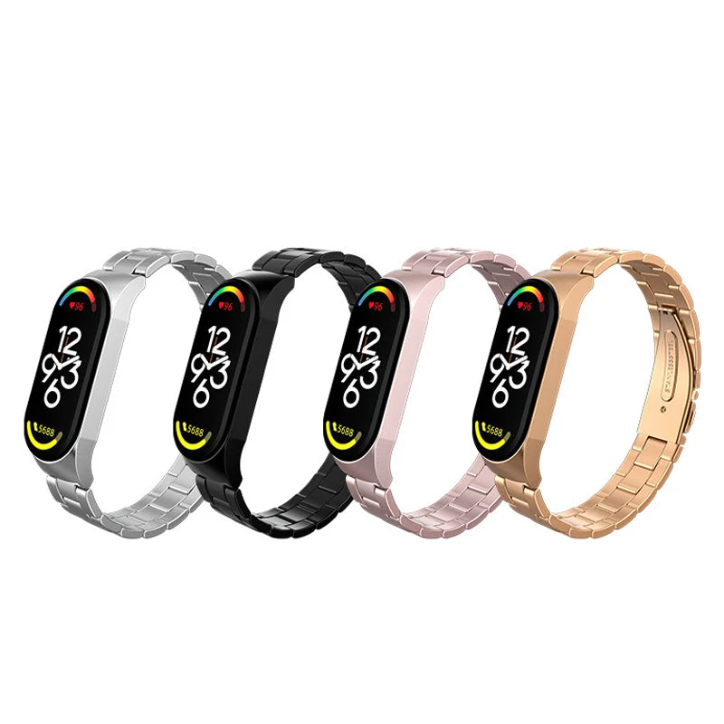 Stainless Steel Straps for Xiaomi Mi Band 4-7